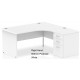 Rayleigh Panel End Desk with 600 Deep Pedestal